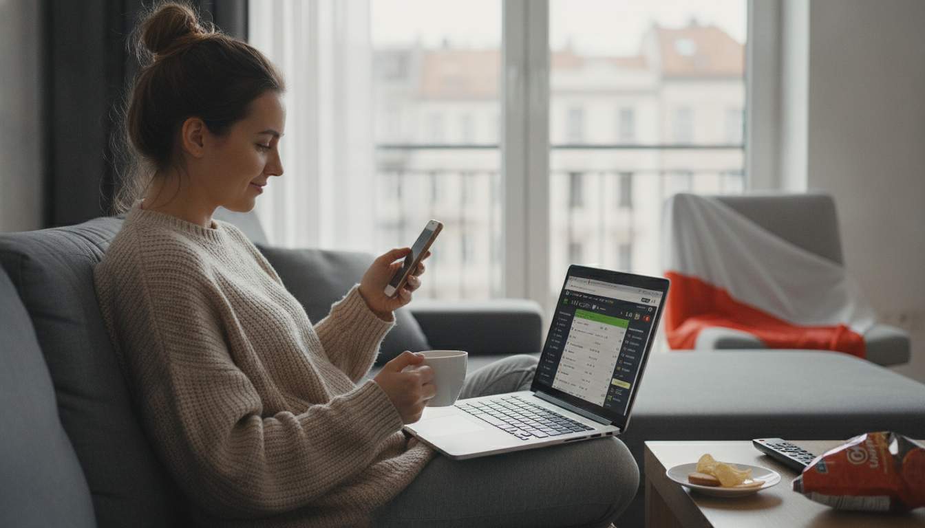 Woman enjoying sports betting